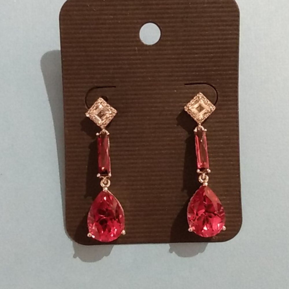 STS 925 Sterling Silver Push Back Tear Drop Earri